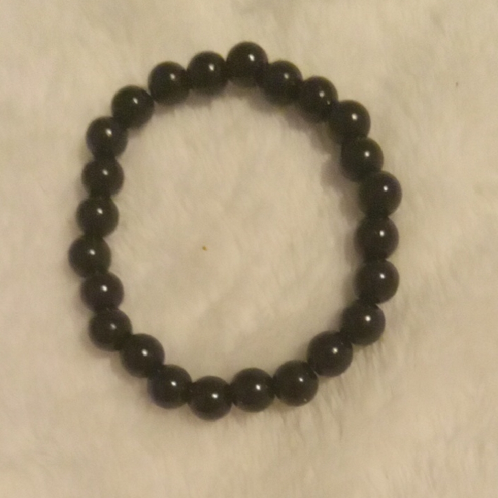 Black Beaded Bracelet